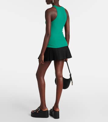Top Bianca in maglia a coste | Agolde