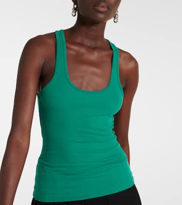 Top Bianca in maglia a coste | Agolde
