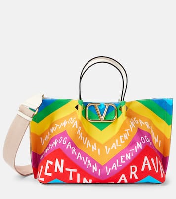 VLogo Large Chevron 24 canvas tote bag | Valentino Garavani