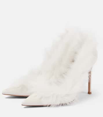 Pumps Jenny aus Lackleder mit Shearling | Gianvito Rossi