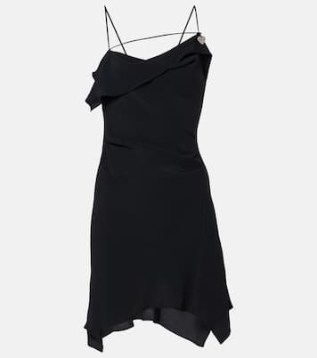 Vestido corto drapeado asimétrico | Acne Studios
