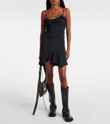Vestido corto drapeado asimétrico | Acne Studios