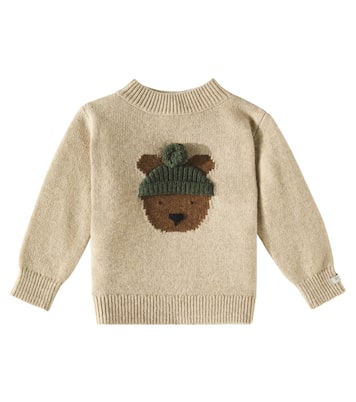 Baby Pullover Denn Bear aus Wolle | Donsje