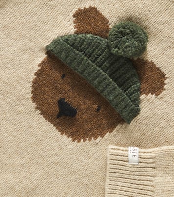 Baby Pullover Denn Bear aus Wolle | Donsje