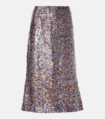 Sequined wool-blend midi skirt | Dries Van Noten