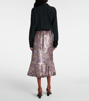 Sequined wool-blend midi skirt | Dries Van Noten