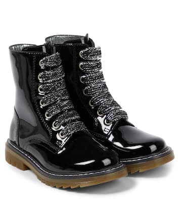 Sid Ranger patent leather lace-up boots | Pom d'Api