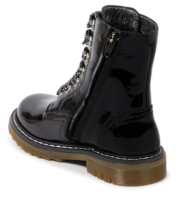 Sid Ranger patent leather lace-up boots | Pom d'Api