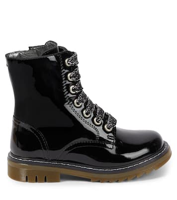 Sid Ranger patent leather lace-up boots | Pom d'Api