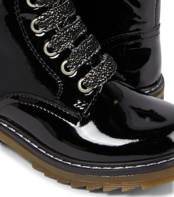 Sid Ranger patent leather lace-up boots | Pom d'Api
