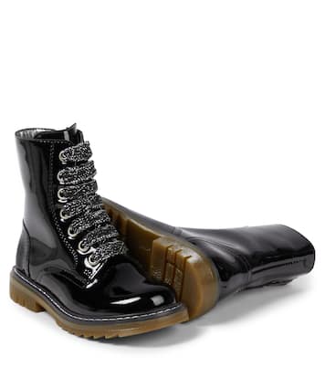 Sid Ranger patent leather lace-up boots | Pom d'Api