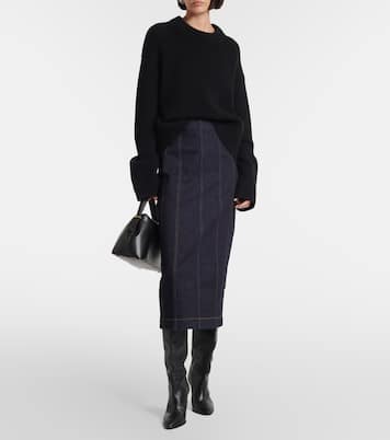 Fiona denim maxi skirt | Veronica Beard