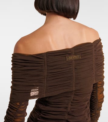 Top in jersey con scollo bardot | The Attico