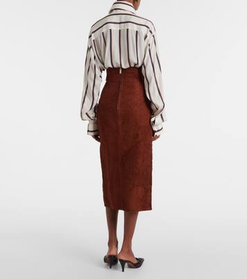 Jupe midi en daim | McQueen