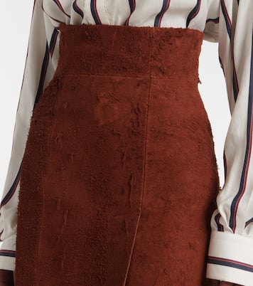 Jupe midi en daim | McQueen