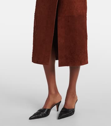 Jupe midi en daim | McQueen