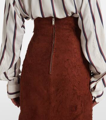 Jupe midi en daim | McQueen