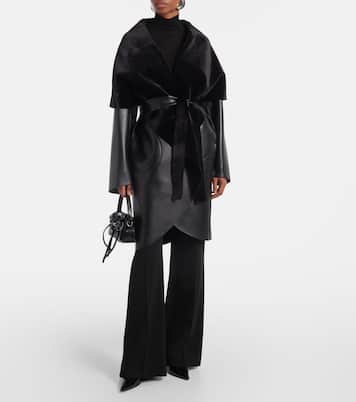 Manteau réversible en cuir synthétique | Norma Kamali
