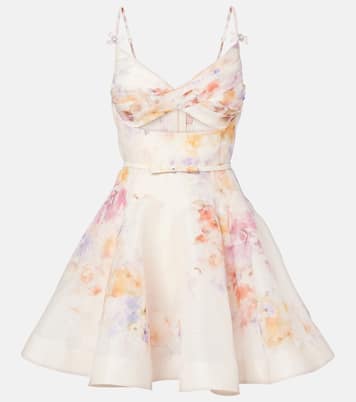 Abito corto Crush Twist in lino e seta | Zimmermann