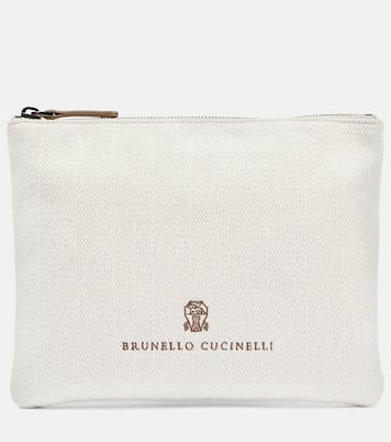 Clutch Leisure Small in canvas | Brunello Cucinelli