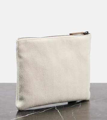 Clutch Leisure Small in canvas | Brunello Cucinelli