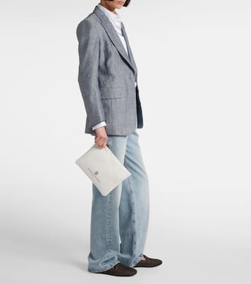 Clutch Leisure Small in canvas | Brunello Cucinelli