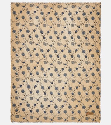 Caledonia floral linen jacquard throw | The House of Lyria