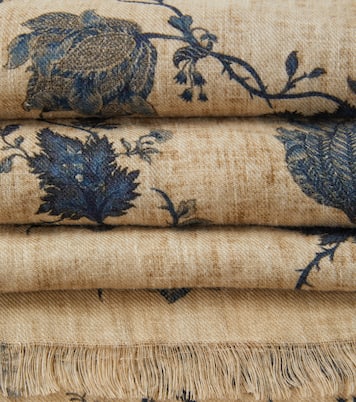 Caledonia floral linen jacquard throw | The House of Lyria