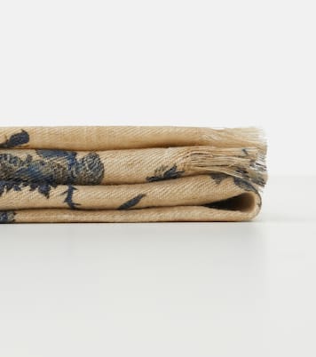 Caledonia floral linen jacquard throw | The House of Lyria