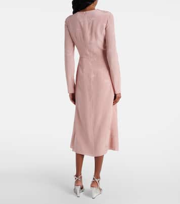 Robe midi en soie et coton | Erdem