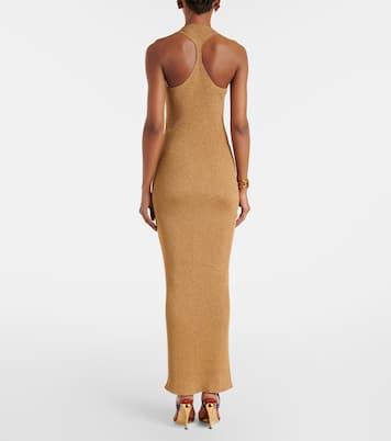 Robe longue en lamé | Saint Laurent