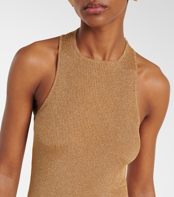 Robe longue en lamé | Saint Laurent