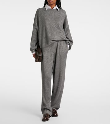 Pullover in misto cotone lamé | Brunello Cucinelli