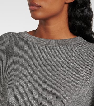 Pullover in misto cotone lamé | Brunello Cucinelli