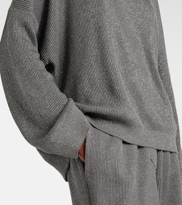 Pullover in misto cotone lamé | Brunello Cucinelli