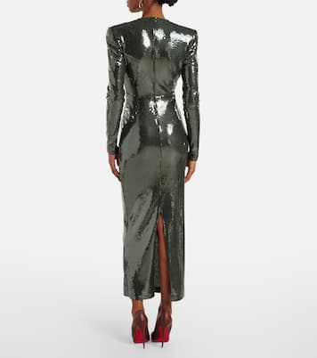 Gathered sequined gown | Alex Perry