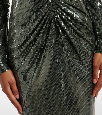 Gathered sequined gown | Alex Perry
