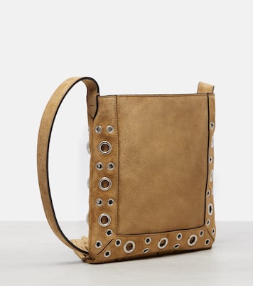 Nellcôte VLogo studded suede shoulder bag | Valentino Garavani