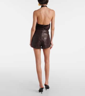 Short Leontine en cuir | Nour Hammour