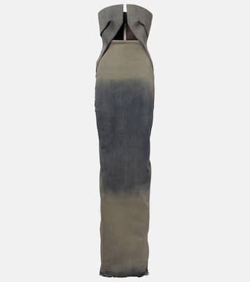 Cotton-blend denim gown | Rick Owens