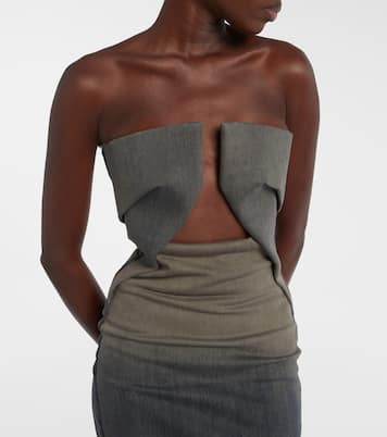 Cotton-blend denim gown | Rick Owens
