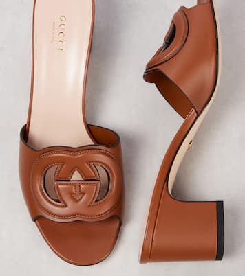 Interlocking G leather mules | Gucci