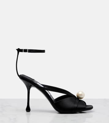 Siva 95 embellished satin sandals | Jimmy Choo
