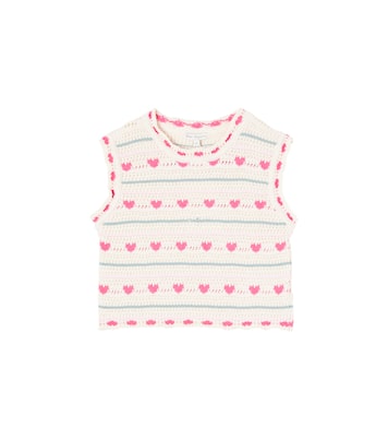 Josie crochet cotton and wool vest | Bebe Organic