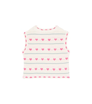 Josie crochet cotton and wool vest | Bebe Organic
