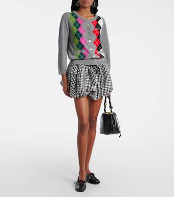 Argyle wool and cashmere cardigan | Ganni