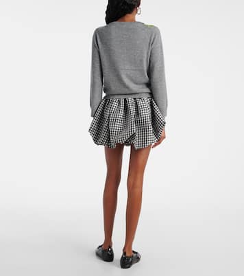 Argyle wool and cashmere cardigan | Ganni