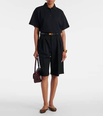 Cassandre cotton-blend piqué polo shirt | Saint Laurent