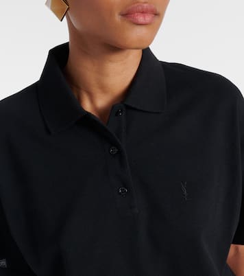 Cassandre cotton-blend piqué polo shirt | Saint Laurent