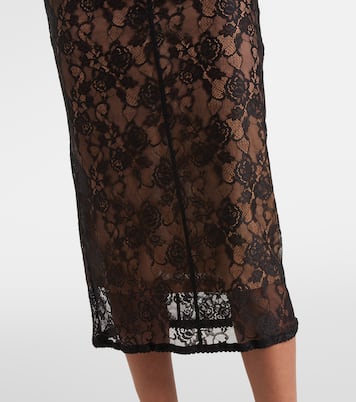Sheer lace midi skirt | Self-Portrait